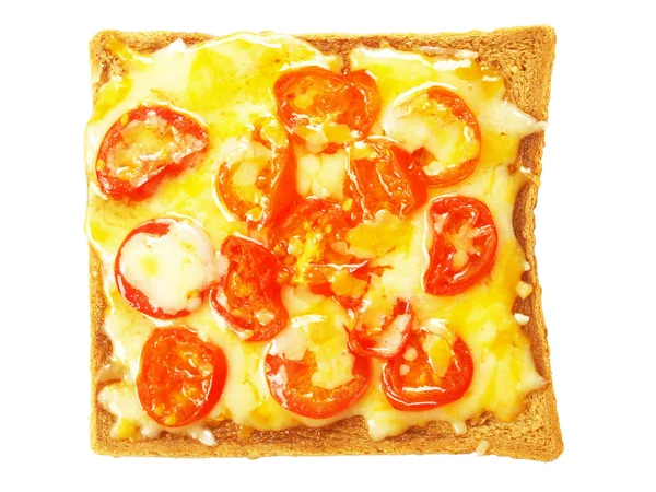 Kanapka z pomidorem i serem — Zdjęcie stockowe