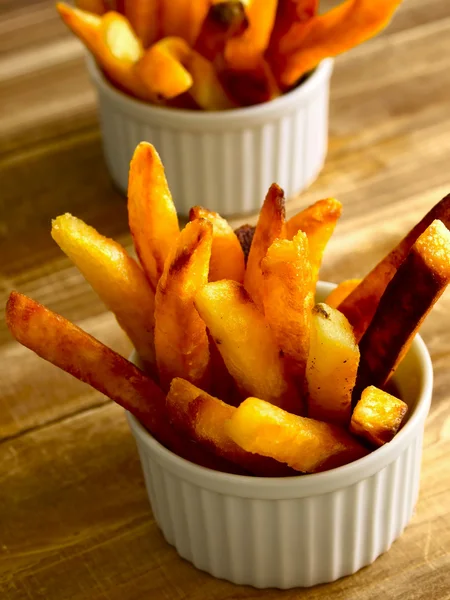 Bowls of french fries — Stock Photo, Image
