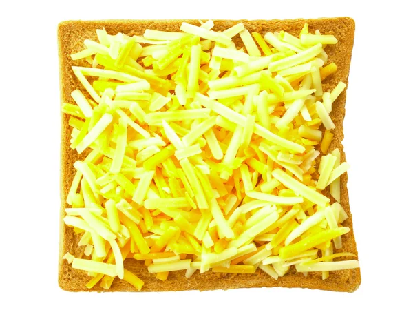 Pão fatiado com queijo — Fotografia de Stock