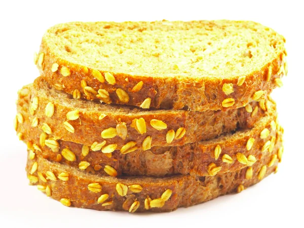 Stack av skivat bröd — Stockfoto