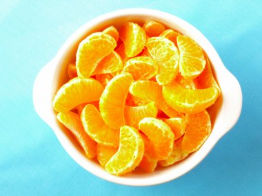 Tangerine slices clipart