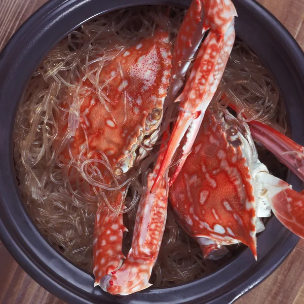 Asian crab noodles — Stock Photo, Image
