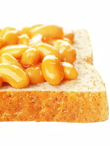 Baked beans sandwich — Stock Photo, Image