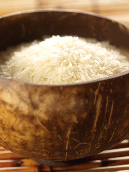 Miska ryżu surowego — Zdjęcie stockowe