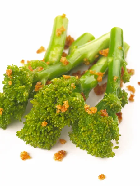Broccoline in knoflook olie — Stockfoto