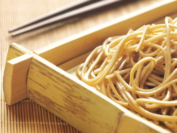 stock image Tray of buckwheat noodles