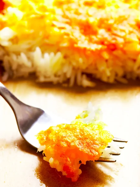 치즈 구운 쌀 — 스톡 사진