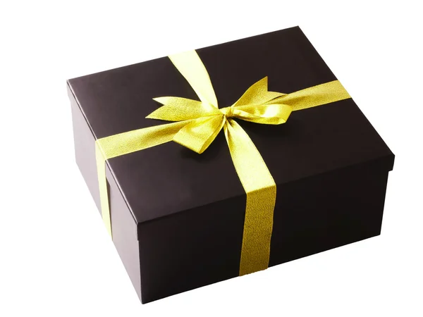 Чорний подарунковій коробці — стокове фото