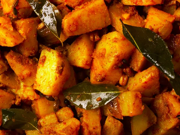 Kryddig curry potatis — Stockfoto