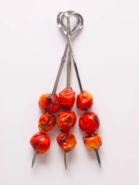Cherry tomato skewers — Stock Photo, Image