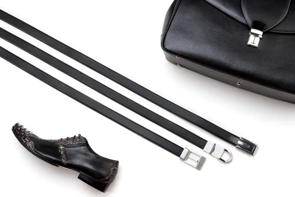 Shoe, briefcase and straps — Stock Photo, Image