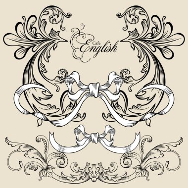 Vintage frames clipart