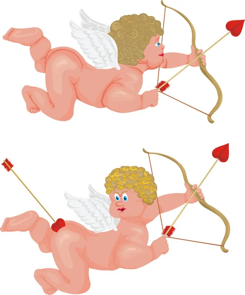 Cupido - hit de doelgroep — Stockvector