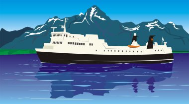 Travel by ferry clipart