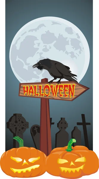 Sinalização de Halloween — Vetor de Stock