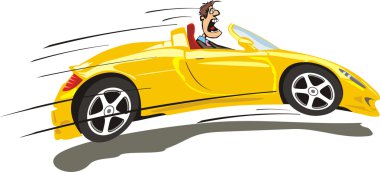 Crazy driver clipart