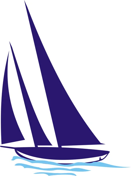 Sailling tekne — Stok Vektör