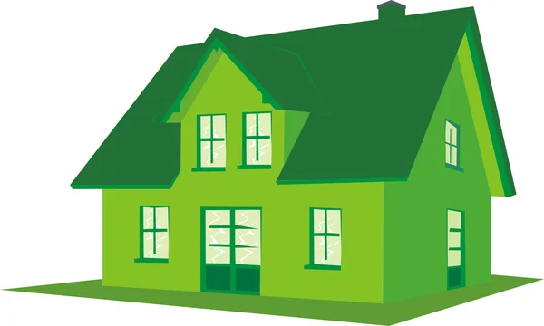 Zelený dům — Stockový vektor
