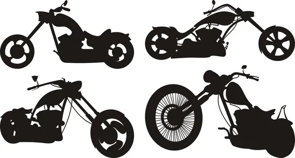 Silhouette moto — Image vectorielle