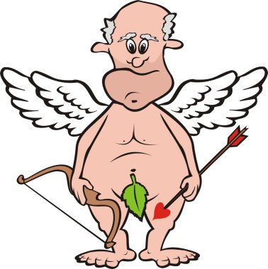 Old cupid, old fart clipart