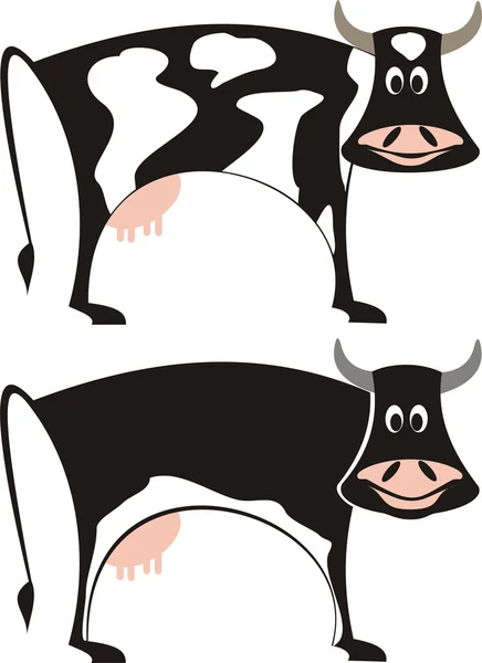 牛の乳搾り — ストックベクタ