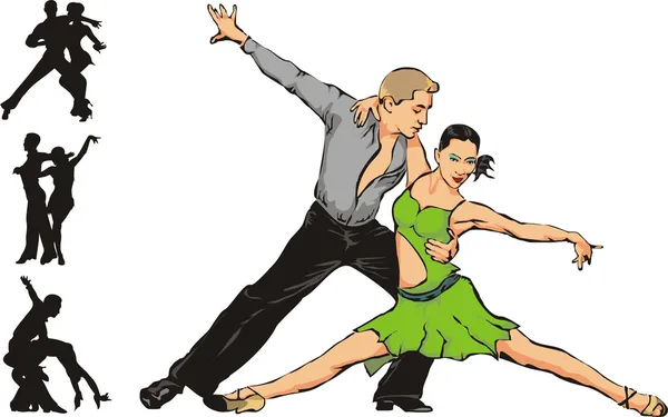 Danza latina — Vettoriale Stock