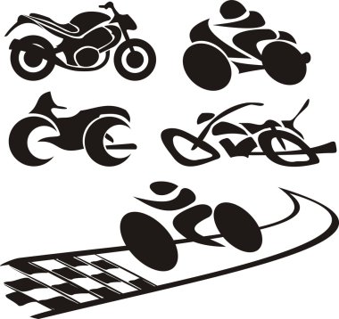 Motorcycle silhouette - logo clipart
