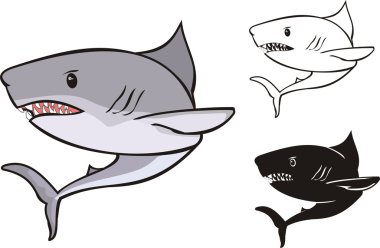 Shark - silhouette clipart