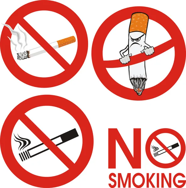 Proibido fumar - sinal — Vetor de Stock