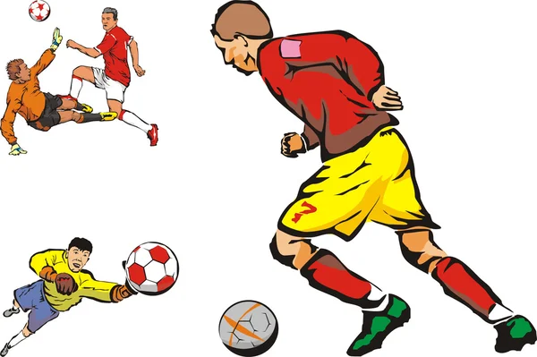 Fußball, Fußball - Zahlen — Stockvektor