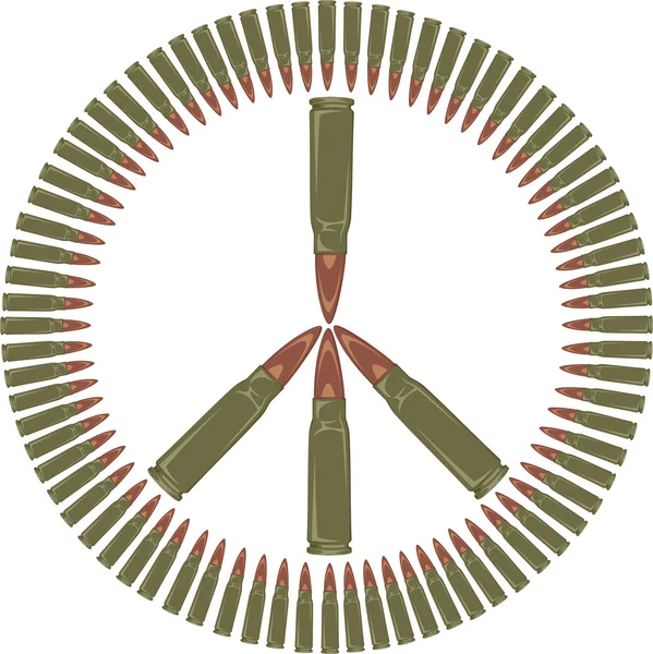 Karşı savaş - barış işareti — Stok Vektör