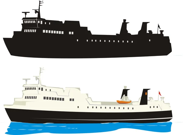 Barco de ferry — Archivo Imágenes Vectoriales