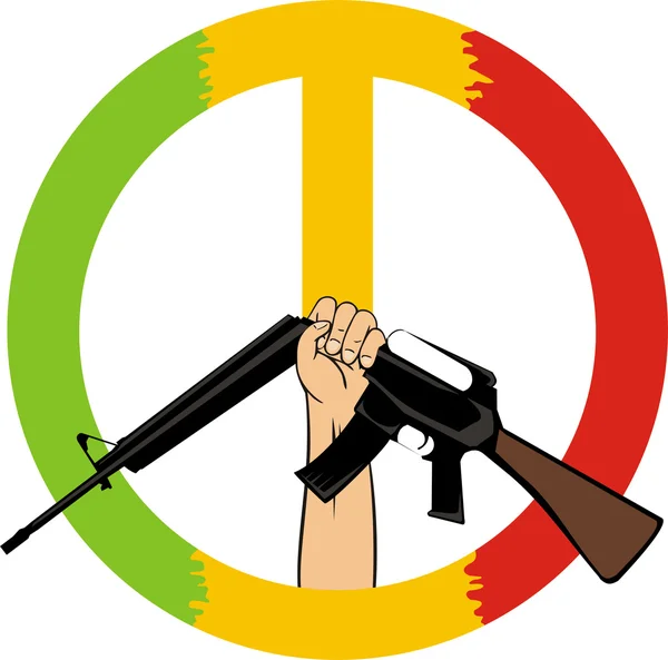 Detener la guerra - símbolo de paz — Vector de stock
