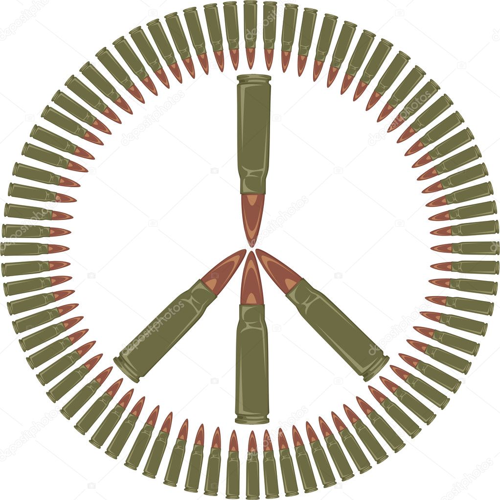 Against the war - peace symbol