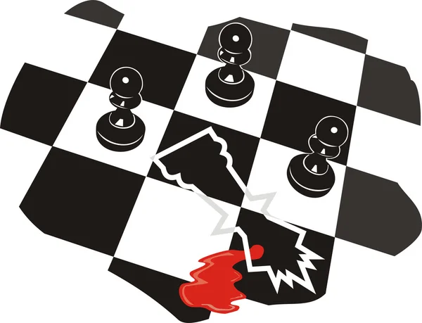 Crimen de ajedrez — Vector de stock