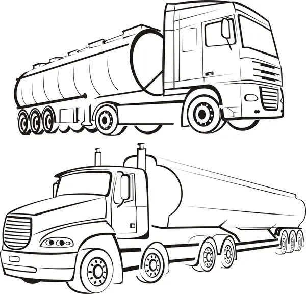 Camion, voie, remuer — Image vectorielle