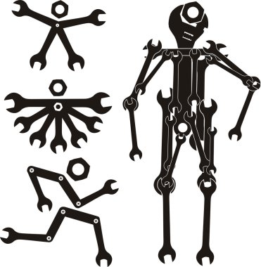 Wrench man clipart