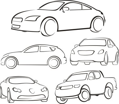 Cars silhouettes clipart