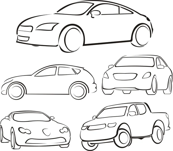 Cars silhouettes — Stock Vector