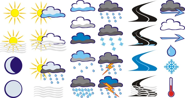 Signes météorologiques — Image vectorielle