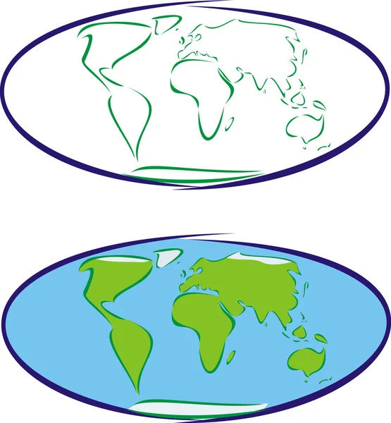 Earth map — Stock Vector