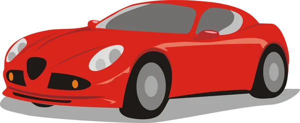Röd sportbil — Stock vektor