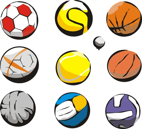 Sport con la palla — Vettoriale Stock