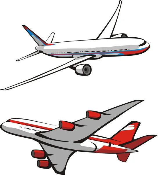 Due aerei — Vettoriale Stock