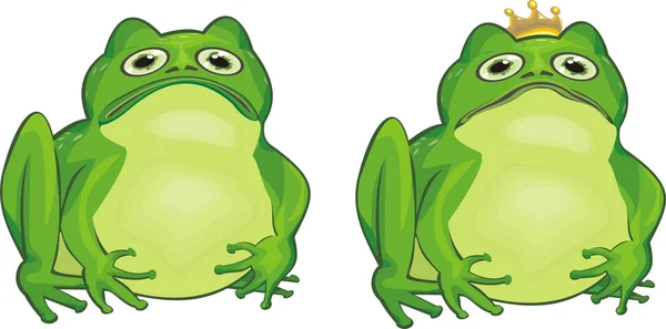 stock vector Green frog