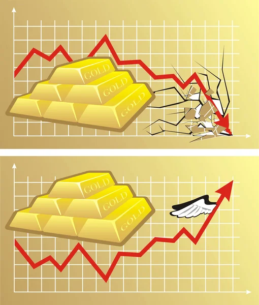 Ціни на золото — стоковий вектор