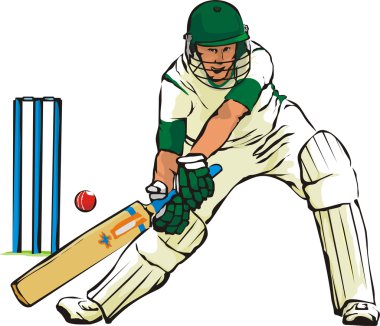 Cricket - bat and bat game clipart