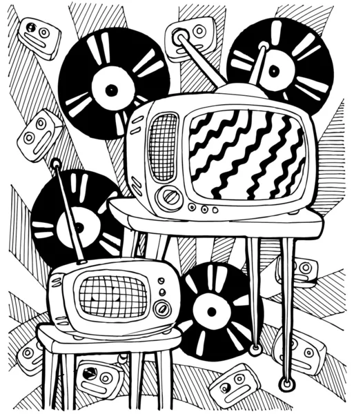 Телевидение фон — стоковый вектор