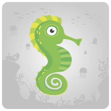 Sea horse clipart