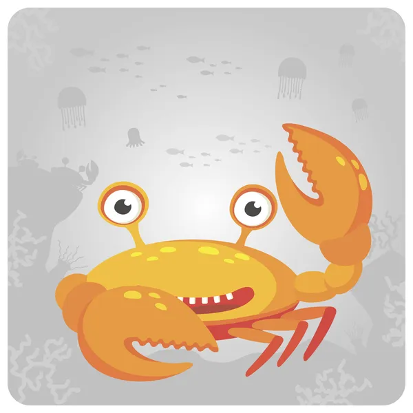 Crabe drôle — Image vectorielle